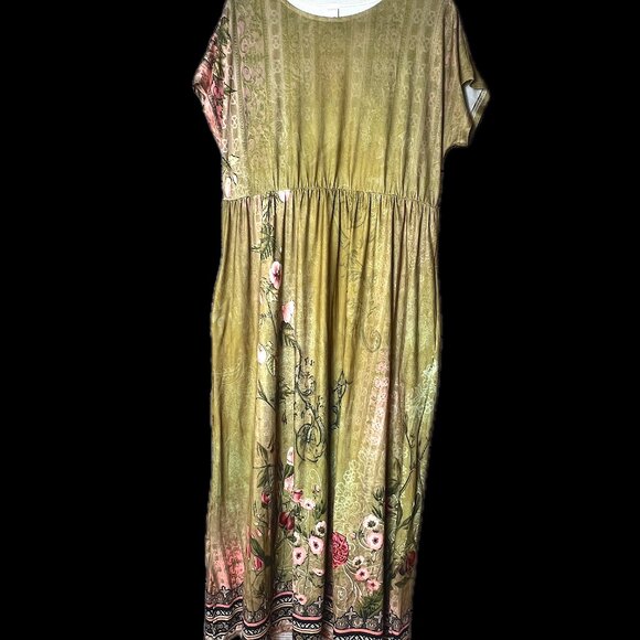 Pink Daisy NWT Maxi Dress size 1X - Picture 1 of 3
